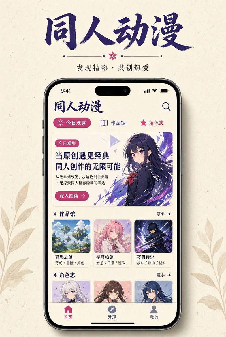 同人动漫移动阅读界面插图